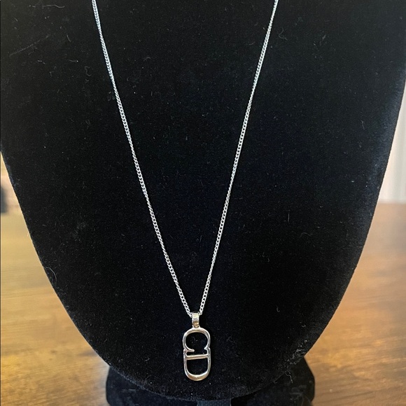 Christian Dior Silver CD pendant necklace - Picture 1 of 4
